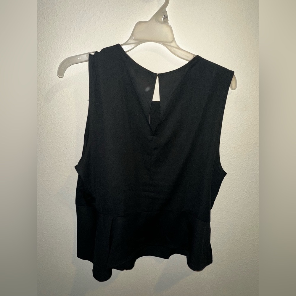 Black peplum top